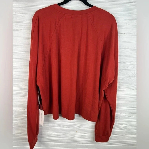 Treasure & Bond Long Sleeve Cropped Henley Top New Size 3X - Picture 3 of 13